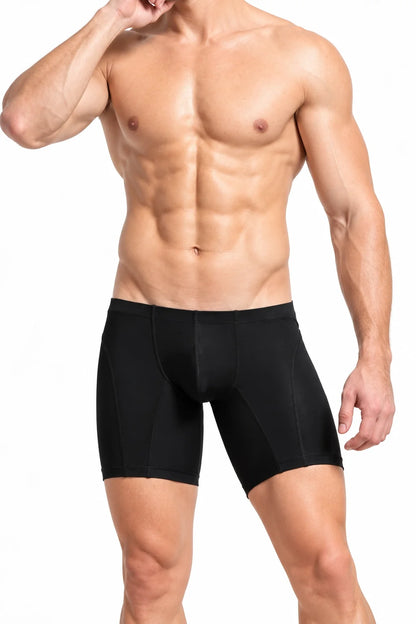 Men’s Long Boxer Shorts - Compression Fit, Soft & Stretchable