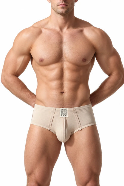 Men’s Solid Color Striped Briefs