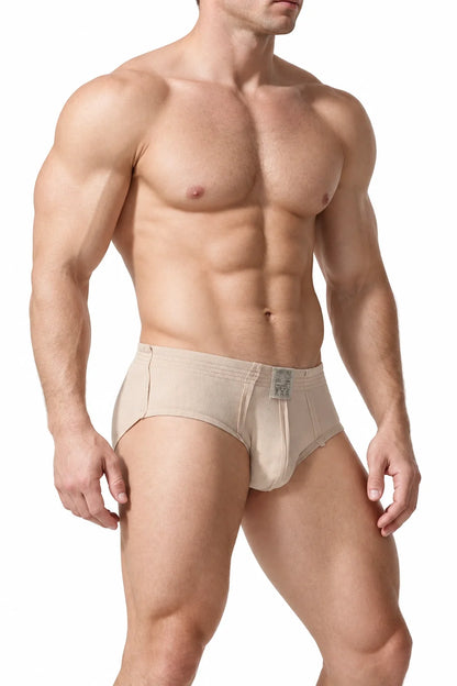 Men’s Solid Color Striped Briefs