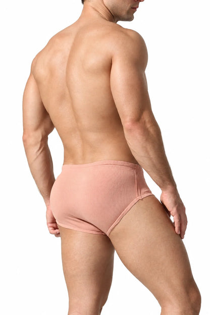 Men’s Solid Color Striped Briefs