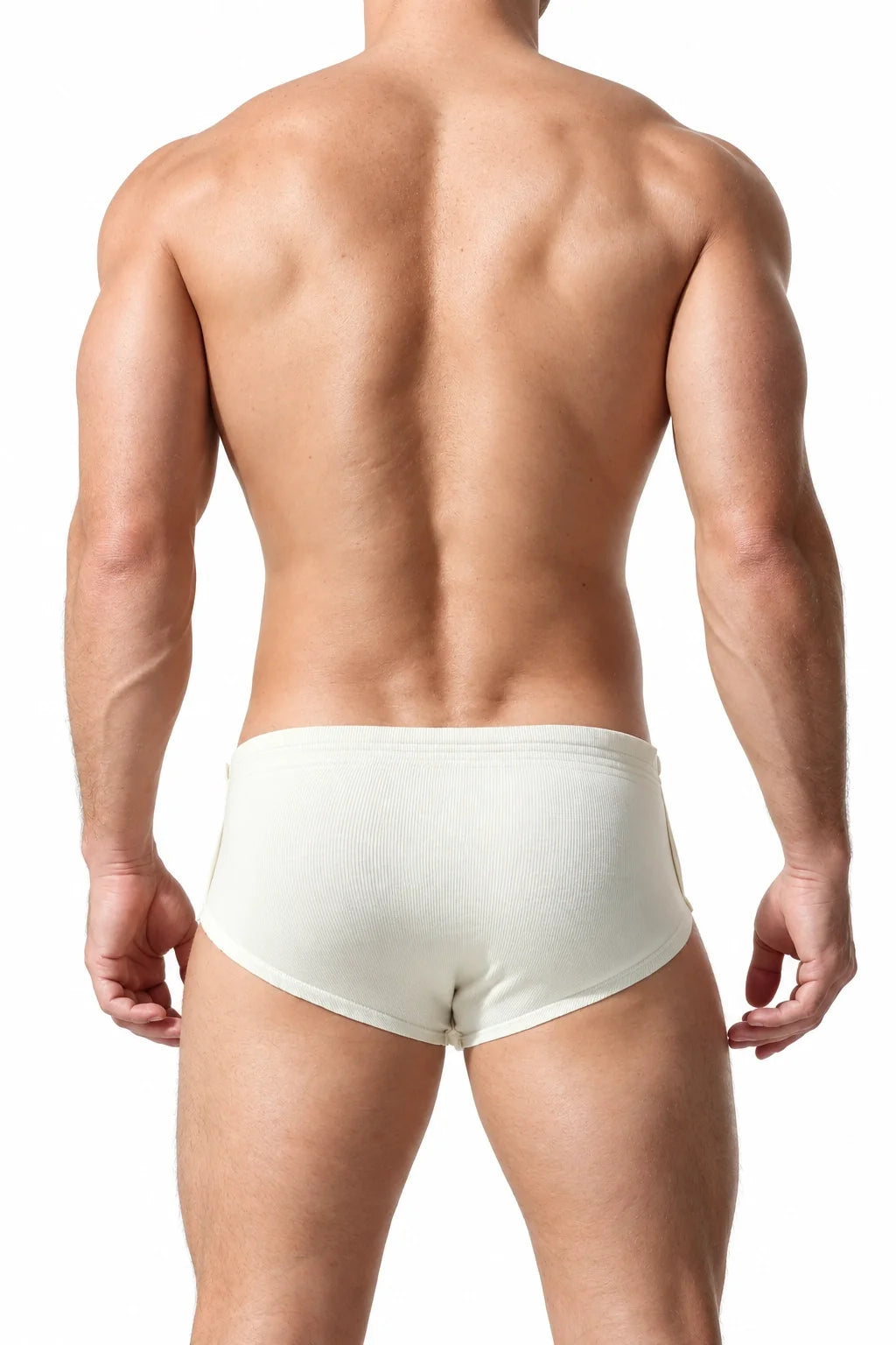 Men’s Solid Color Striped Briefs