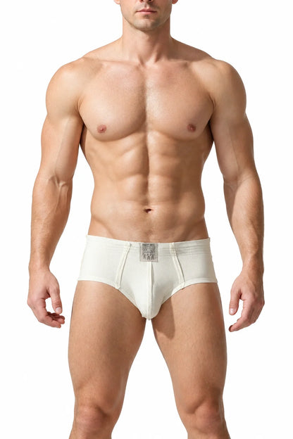 Men’s Solid Color Striped Briefs