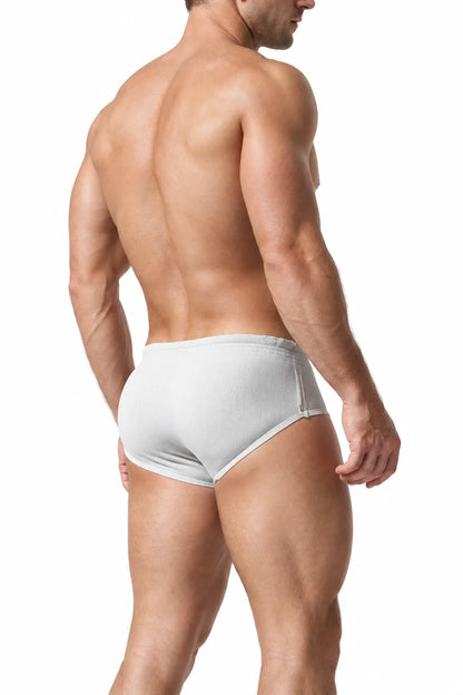 Men’s Solid Color Striped Briefs