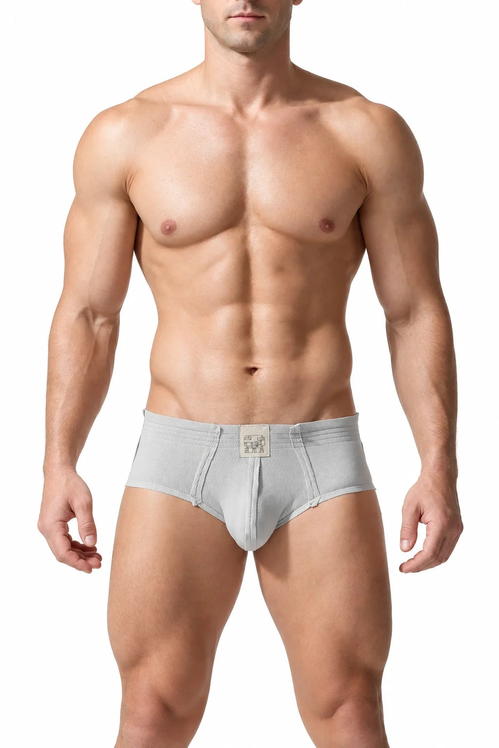 Men’s Solid Color Striped Briefs