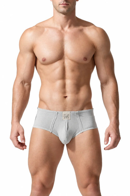 Men’s Solid Color Striped Briefs