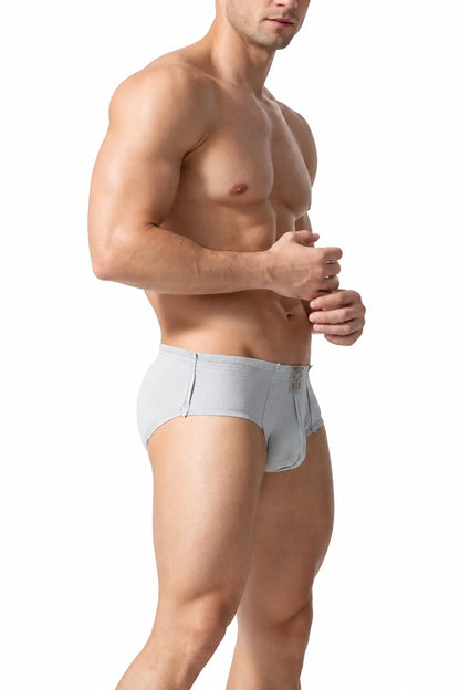 Men’s Solid Color Striped Briefs