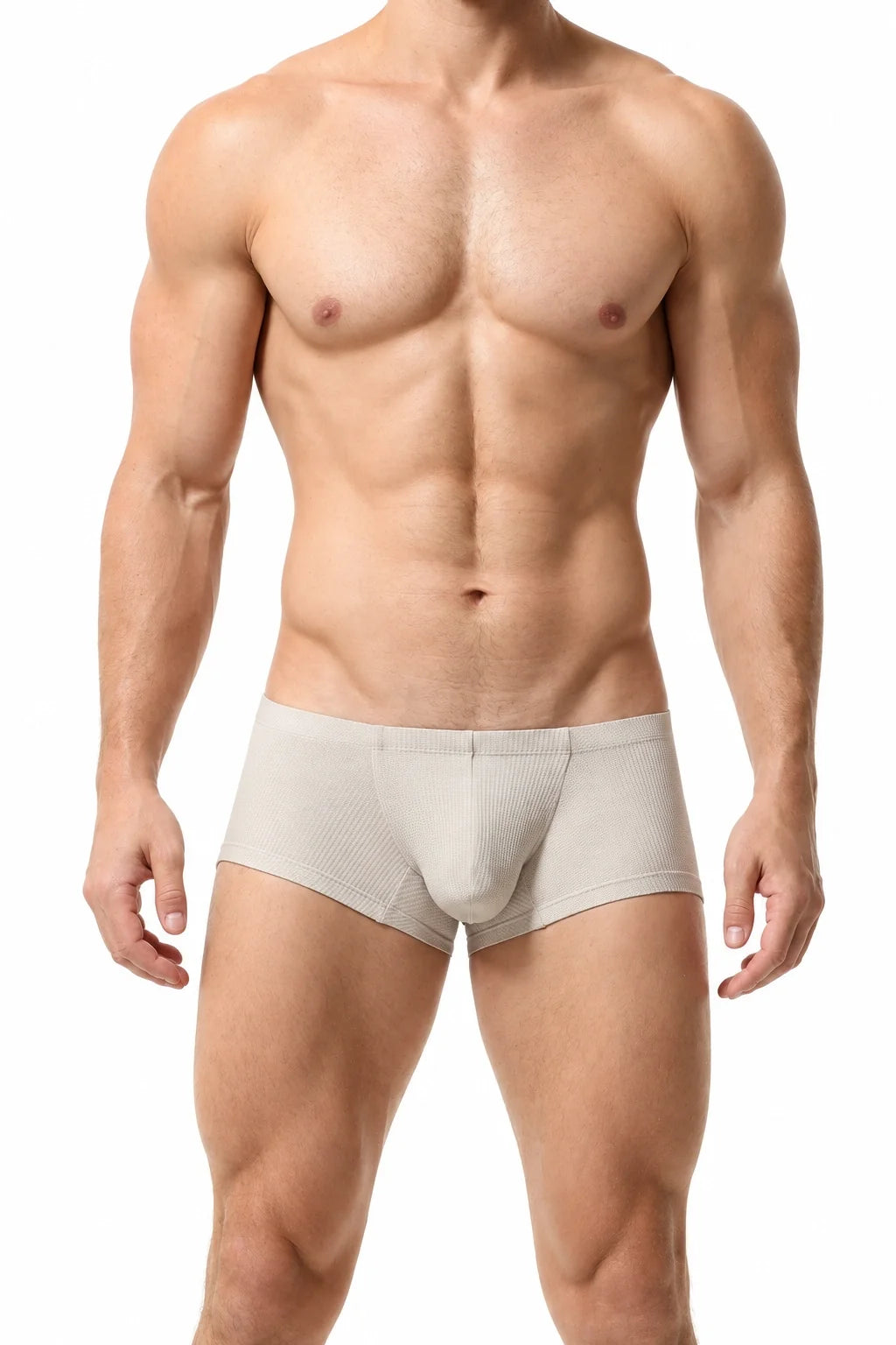 Men’s Breathable Solid Color Boxer Briefs