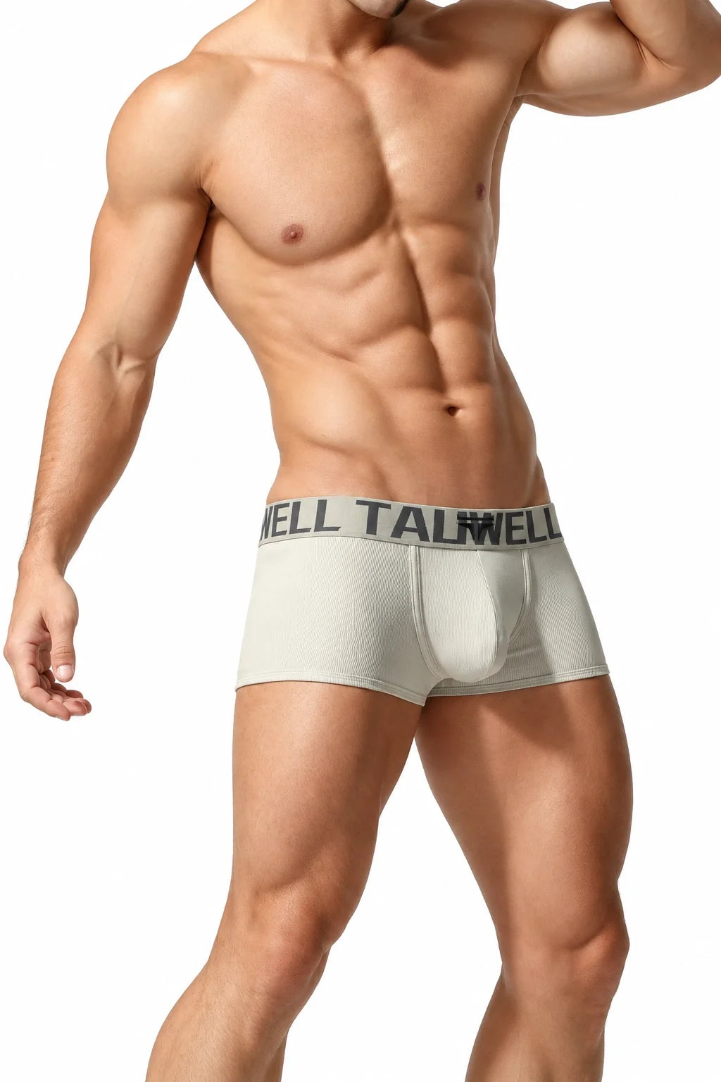 Men's Solid Color Boxer Briefs , Cotton Comfort