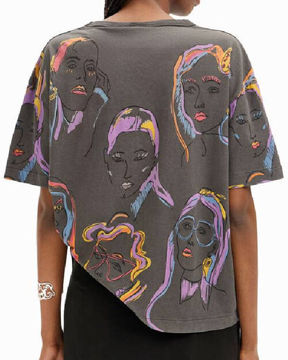 NOUVEAU JOUR Nélia Keciri Print T-Shirt