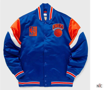NY Knicks Heavyweight Royal Satin Jacket
