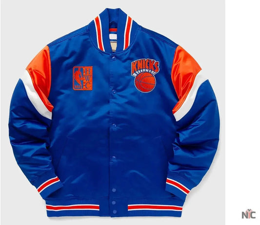 NY Knicks Heavyweight Royal Satin Jacket