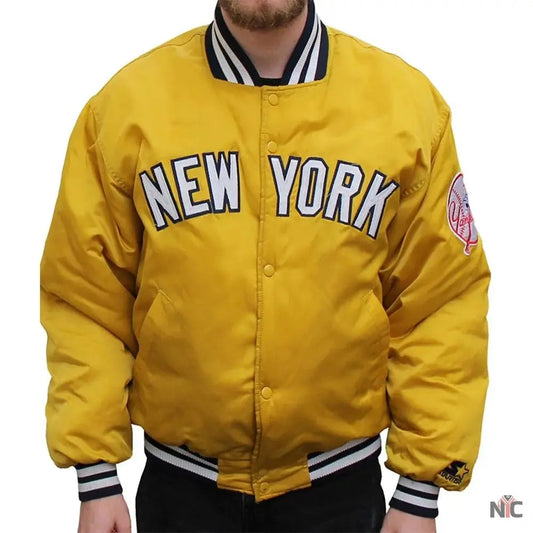 NY Yankees Dugout Satin Jacket