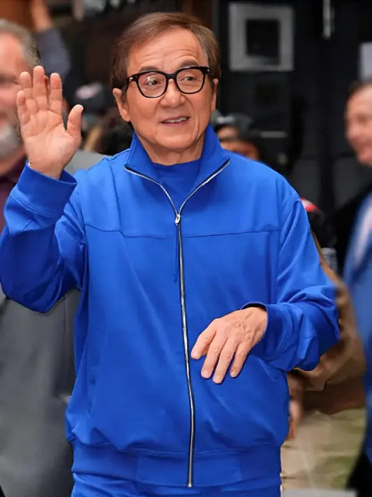 Jackie Chan NYC 2025 Blue Jacket