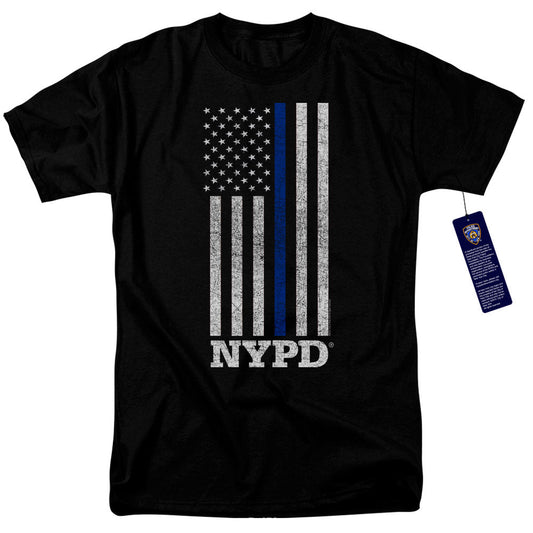 New York City Thin Blue Line Mens T Shirt Black Officially Licensed