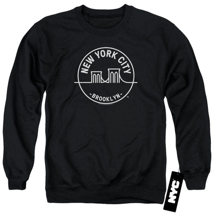 New York City See Nyc Brooklyn Mens Crewneck Sweatshirt Black