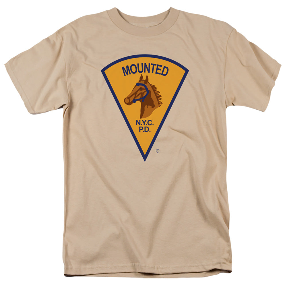 New York City Mounted Mens T Shirt Sand Officially Licensed