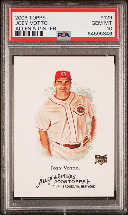 Graded 2008 Topps Allen & Ginter Joey Votto #129 Rookie RC Baseball Card PSA 10 Gem Mint