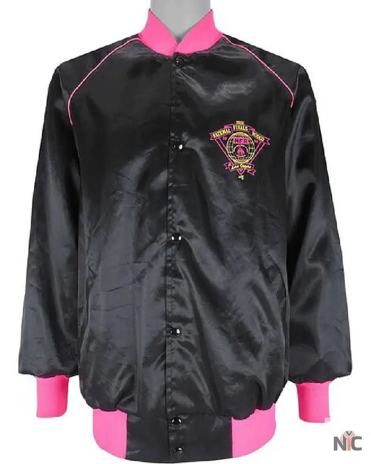 National Finals Rodeo 1990 Black Satin Jacket