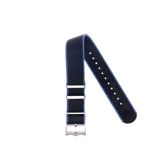 Eco-Friendly  Nylon Military Watch Strap - Blue- Single Pass