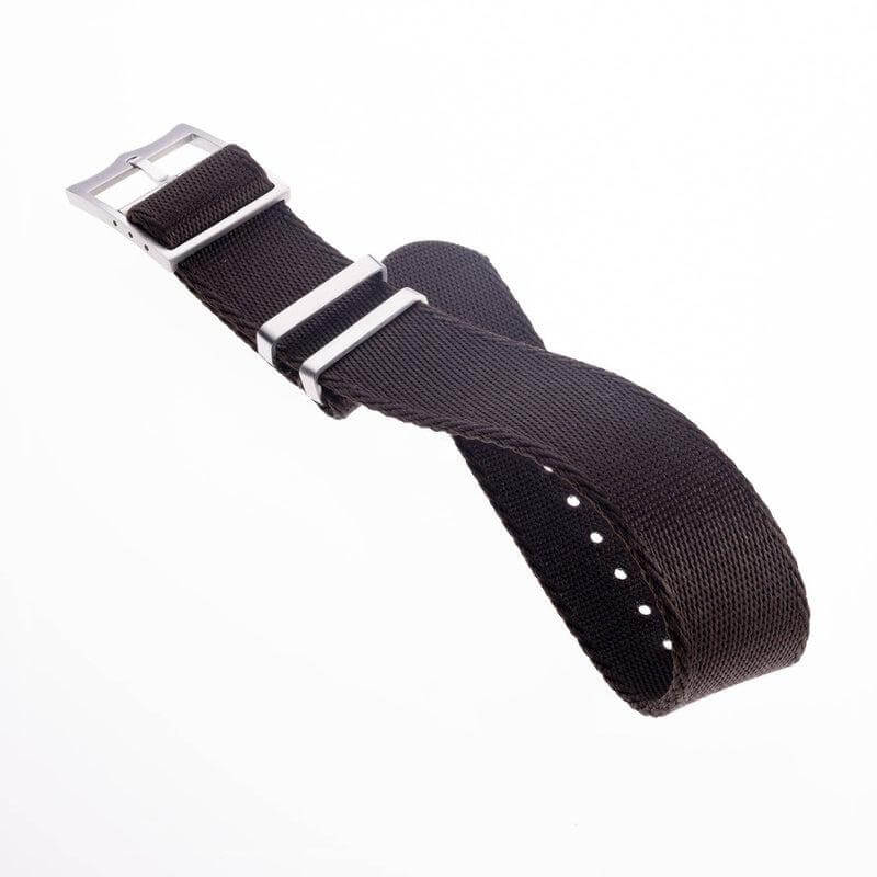 Eco-Friendly Nylon Military Watch Strap Watch Strap Black- Single Pass