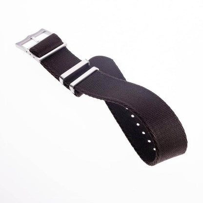 Eco-Friendly Nylon Military Watch Strap Watch Strap Black- Single Pass