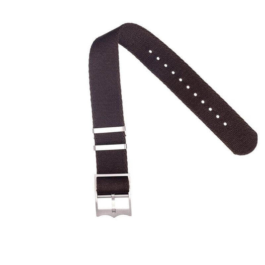Eco-Friendly Nylon Military Watch Strap Watch Strap Black- Single Pass