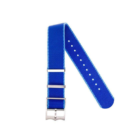 Eco-Friendly Nylon Military Watch Strap Watch Strap Blue - Light Blue - Single Pass