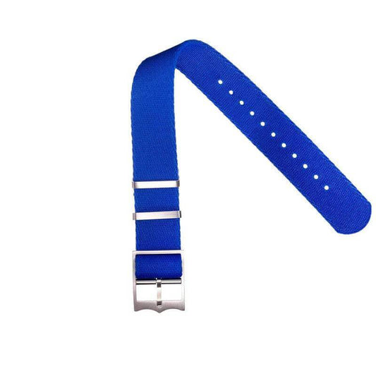 Eco-Friendly Nylon Military Watch Strap Blue - Single Pass