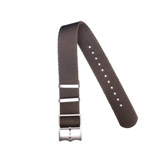 Eco-Friendly Nylon Military Watch Strap Watch Strap Brown- Single Pass