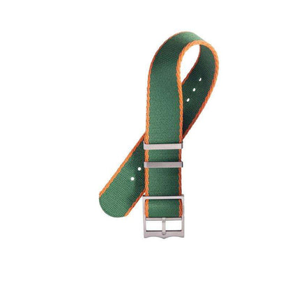 Eco-Friendly Nylon Military Watch Strap Green Red- Single Pass