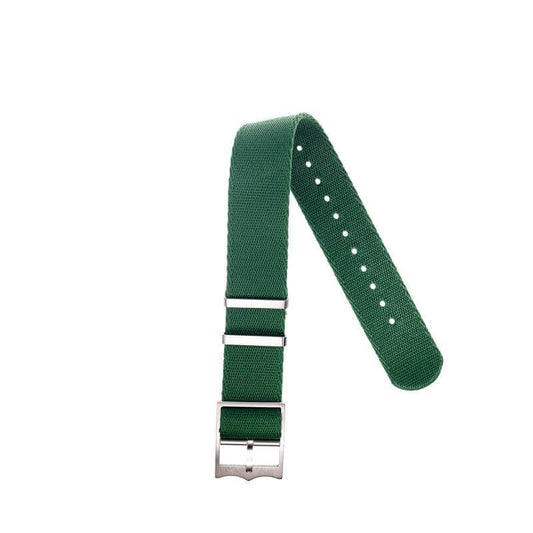 Eco-Friendly Nylon Military Watch Strap Watch Strap Green - Single Pass  - 100% Eco-Friendly