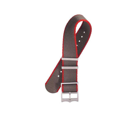 Eco-Friendly Nylon Military  Watch Strap Military Green -Red - Tudor Watch Style