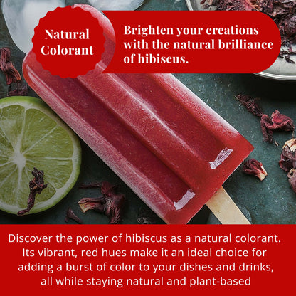 Akshit 2.6 oz. Dried Hibiscus Flowers (Flor de Jamaica) Tea | Loose Leaf Tea | Caffeine-Free | Vegan Friendly | Fleurs d'hibiscus – Antioxidant Herbal Tea