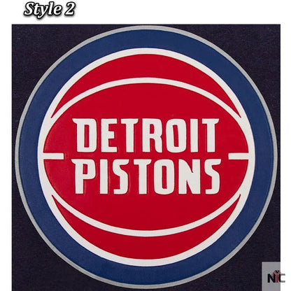 Navy White Detroit Pistons Varsity Jacket