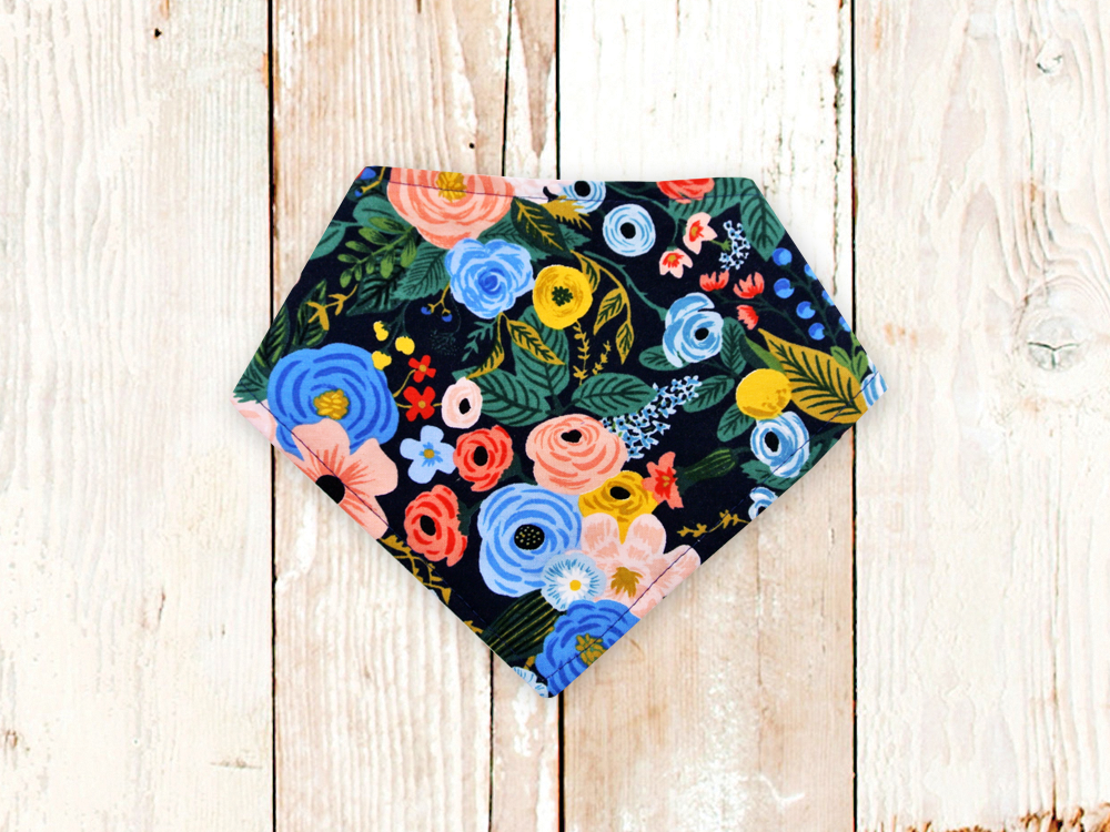 "Navy Garden Party" Dog Bandana