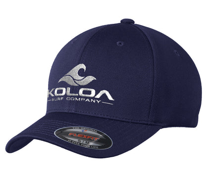 Koloa Surf Embroidered Classic Wave Flexfit Cool & Dry Poly Block Mesh Cap