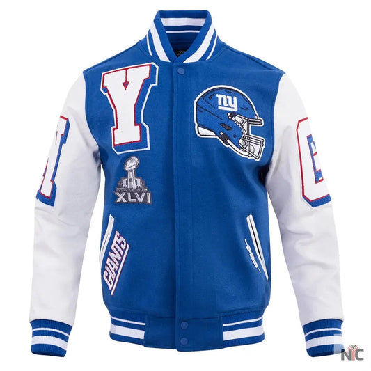 New York Giants Mashup Varsity Jacket