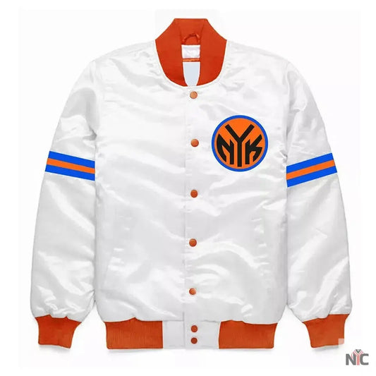 New York Knicks Striped Bomber Jacket