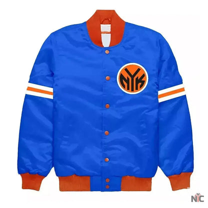 New York Knicks Striped Bomber Jacket