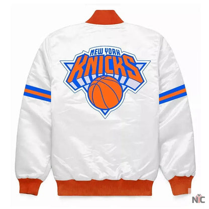 New York Knicks Striped Bomber Jacket