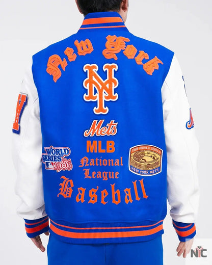 New York Mets Old English Varsity Jacket