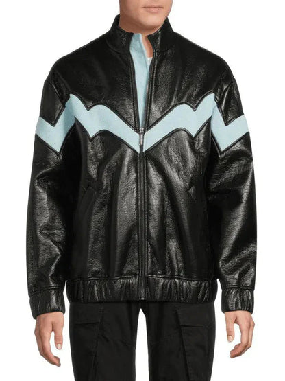 New York Street Bella Hadid Black Leather Jacket