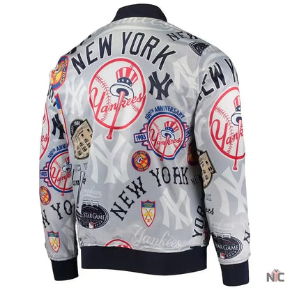 New York Yankees Allover Print Full-Snap Jacket