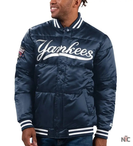 New York Yankees Starter Full-snap Puffer Jacket