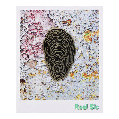 Oyster Shell Pin Badge By Real Sic - Coastal Decor, Mother's Day Gift, Oyster Pin Badge