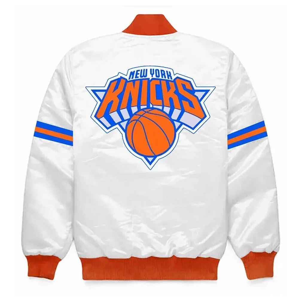 New York Knicks Striped Bomber Jacket