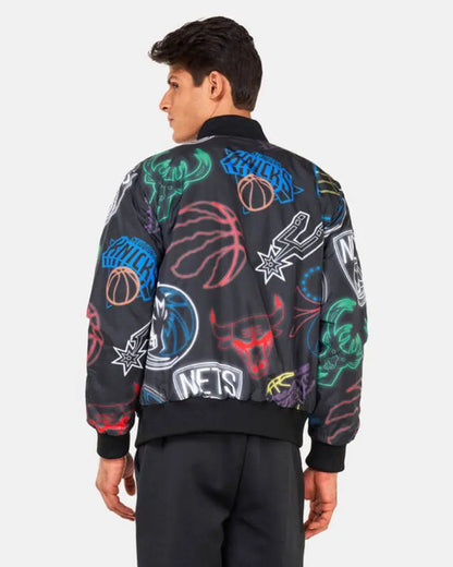 New Era NBA Printed Bomber Jacket