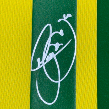Framed Autographed/Signed Neymar Jr. 35x39 Brazil Soccer Futbol Jersey Beckett BAS COA