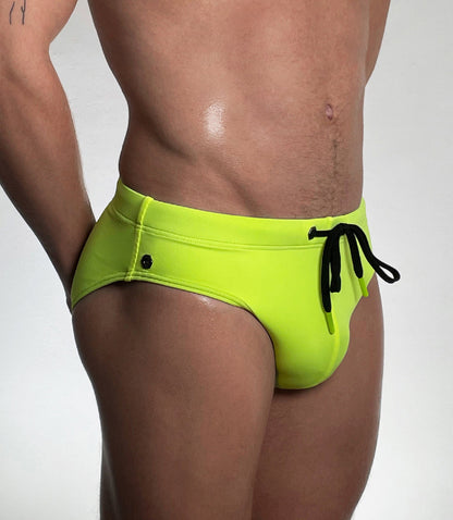 Modern Classic Swim Brief- NEON YELLOW