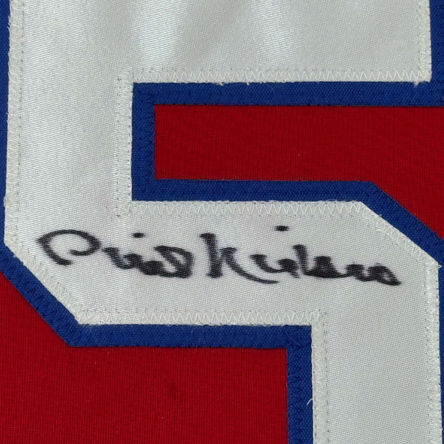 Framed Autographed/Signed Phil Niekro 35x39 Atlanta Red Baseball Jersey JSA COA